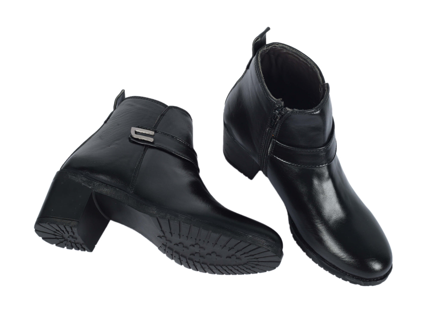 Kavsun Women High Heel Ankle Boot 4017 Black