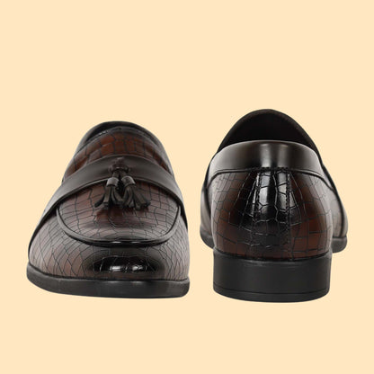 Kavsun Men Tassels Loafer Brown
