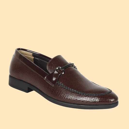 Kavsun Men Patent Loafer Brown