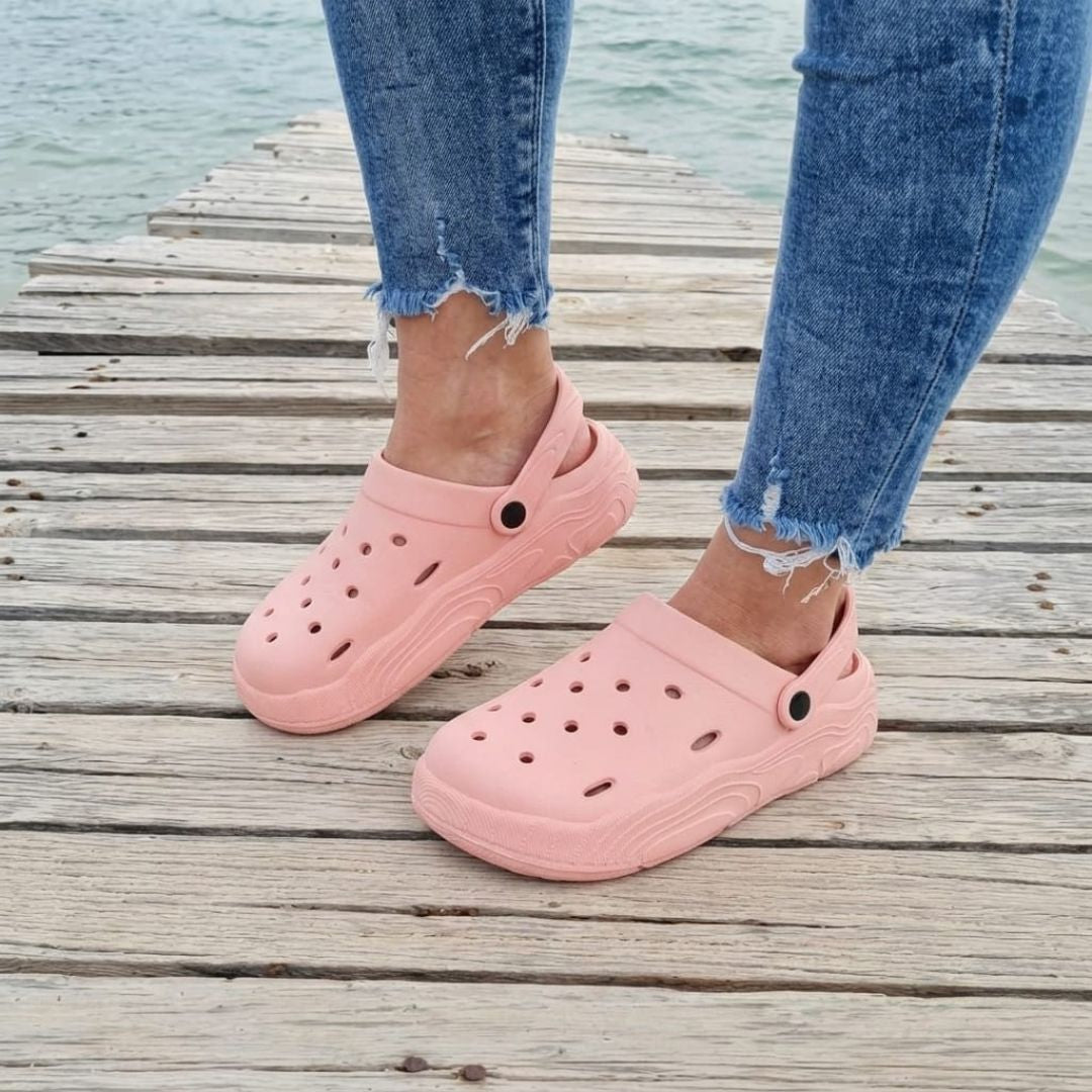 Kavsun Women Lightweight EVA Clog Sandal Pink