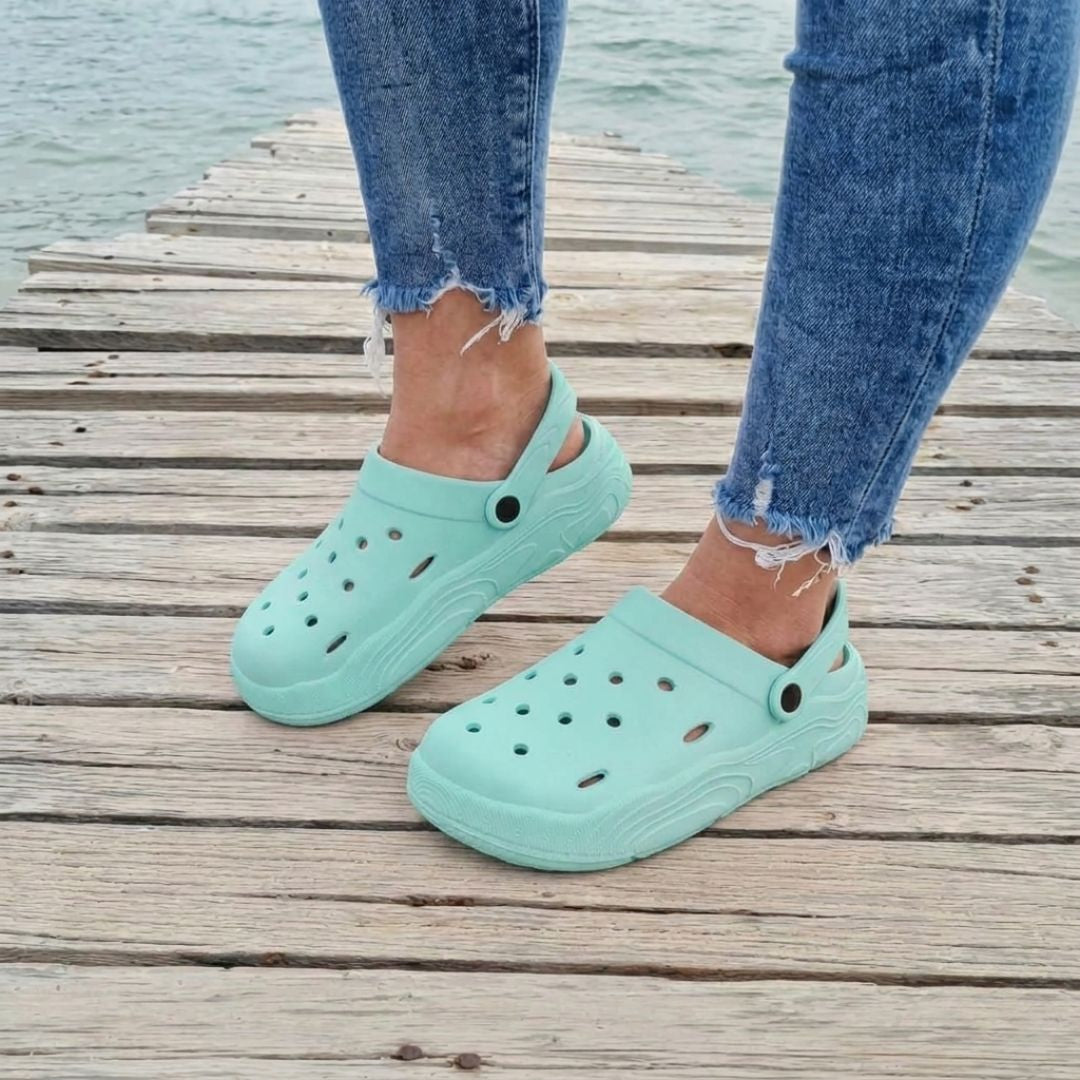 Kavsun Women Lightweight EVA Clog Sandal Green
