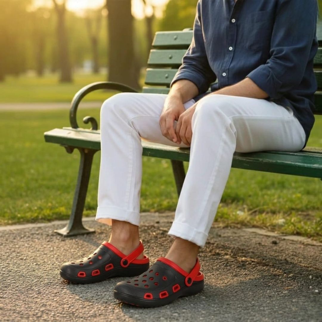 Kavsun Men Clogs Sandal Red KV3027