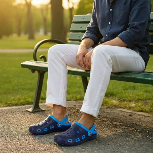 Kavsun Men Clogs Sandal Blue KV3028