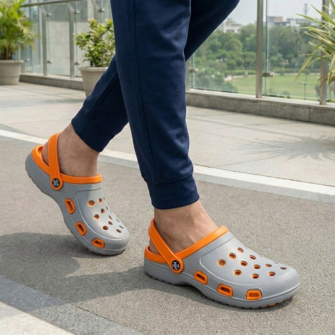 Kavsun Men Clogs Sandal Orange KV3030
