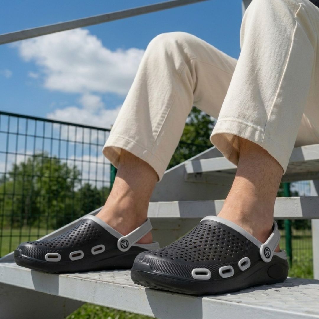 Kavsun Men Clogs Sandal Black KV3033
