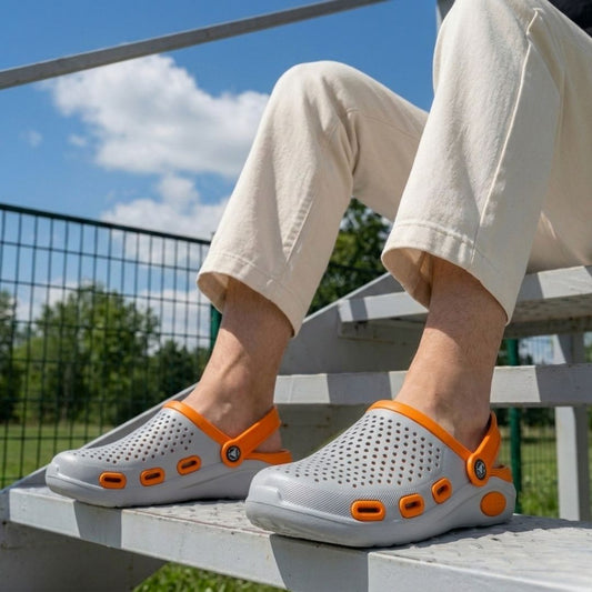 Kavsun Men Clogs Sandal Orange KV3034